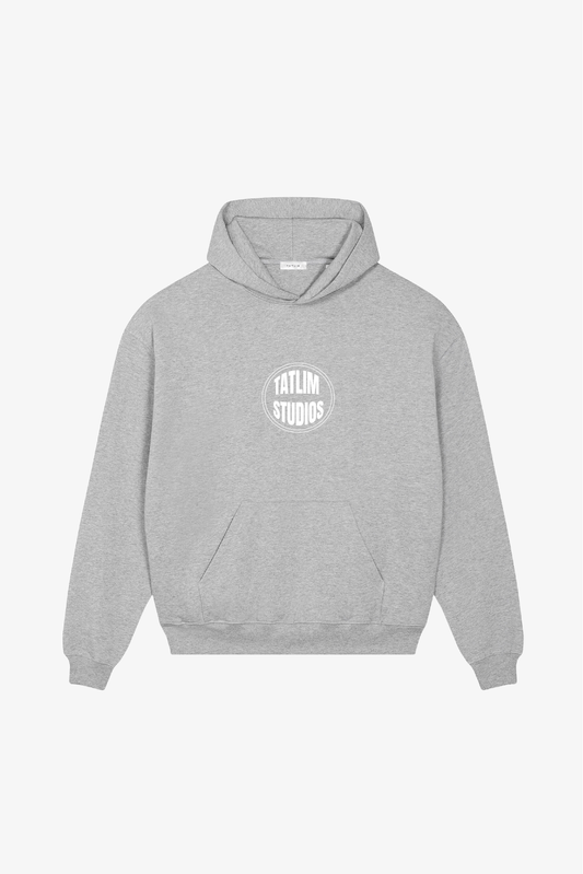 Grey Tatlim Studios Circle Oversized Hooded Sweatshirt