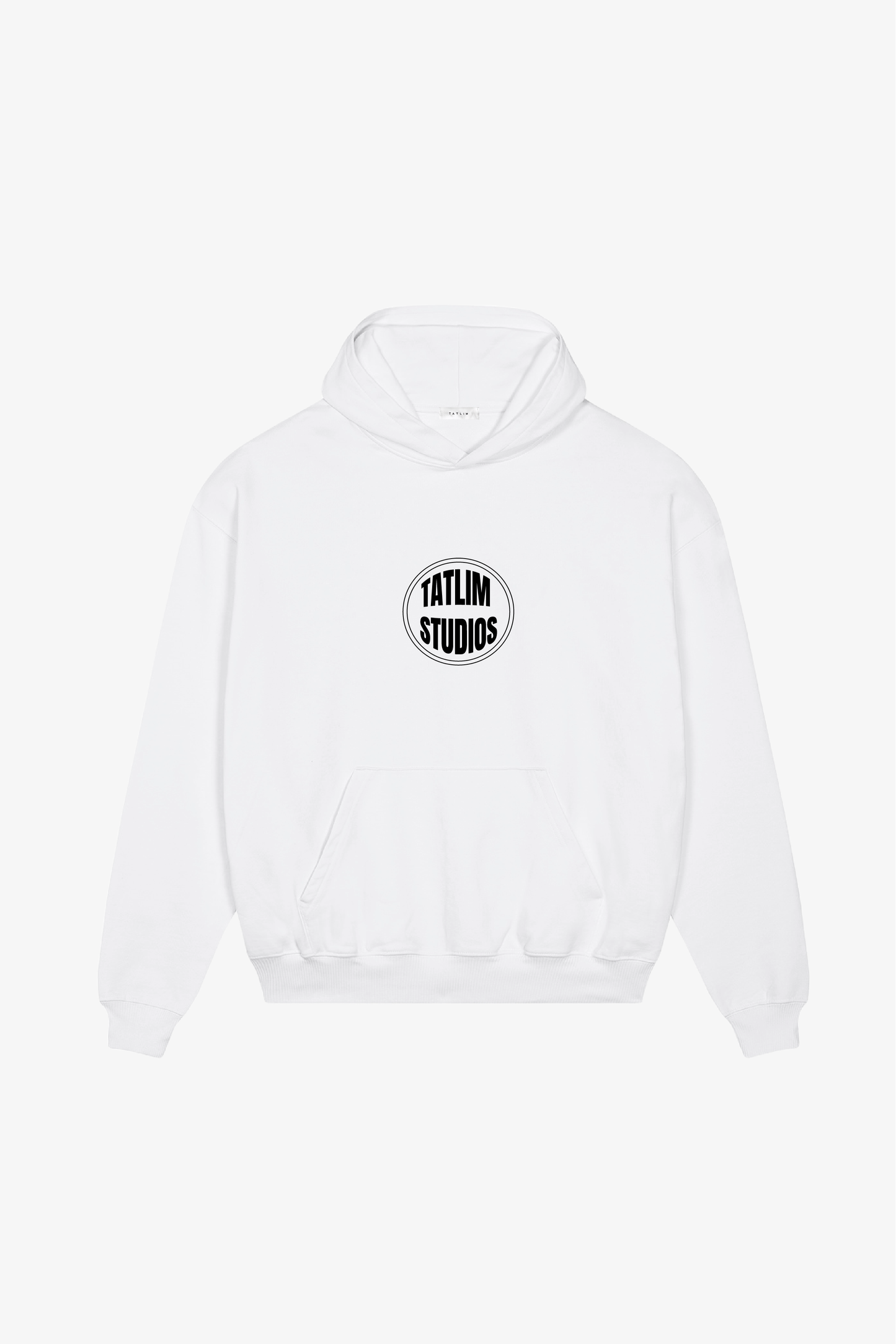 White Tatlim Studios Circle Oversized Hooded Sweatshirt