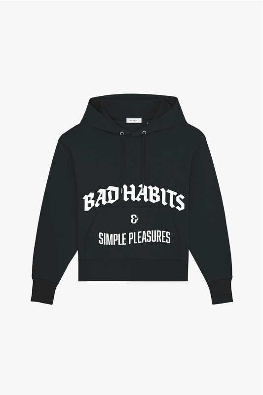 Black Bad Habits Hooded Sweatshirt