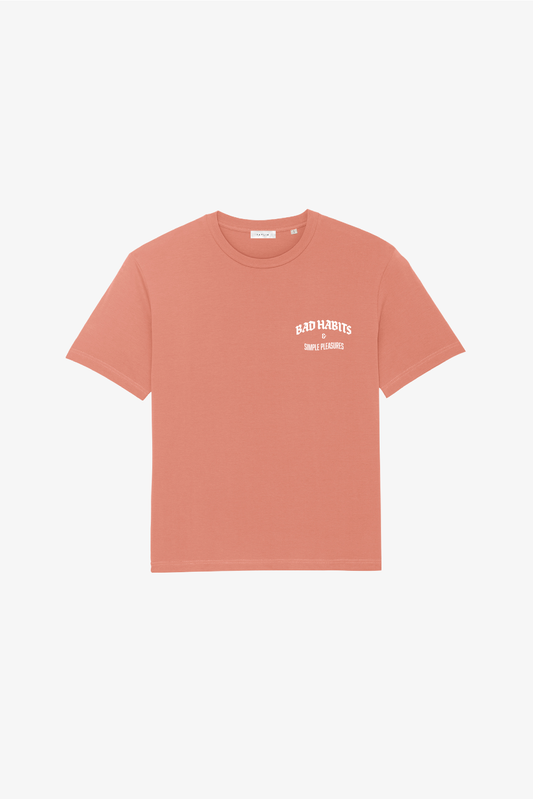 Coral Rose Bad Habits T Shirt